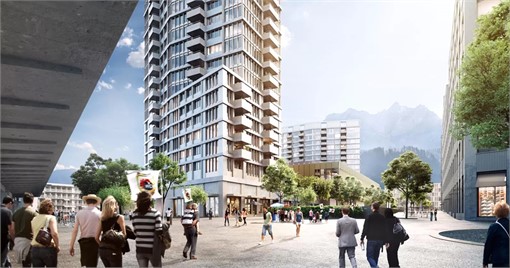 Die Pilatus Arena in Mitten des Krienser Trendquartier Mattenhof, Luzern